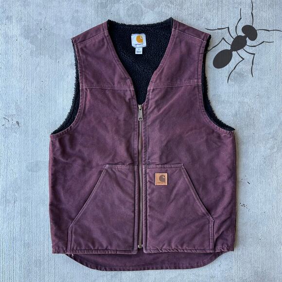 Carhartt Other - Vintage Y2K Carhartt V26 burgundy work wear jacket